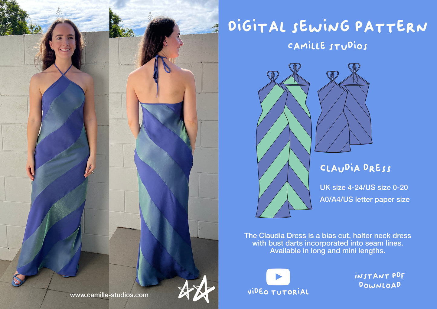 Claudia Dress - Digital Sewing Pattern