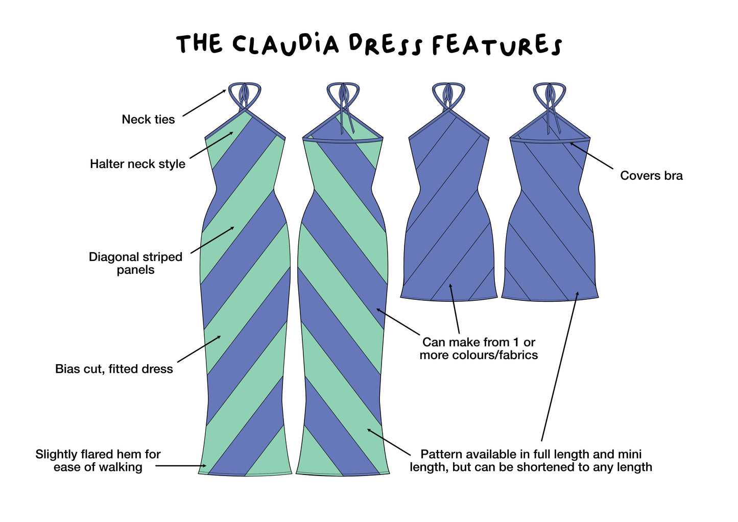 Claudia Dress - Digital Sewing Pattern